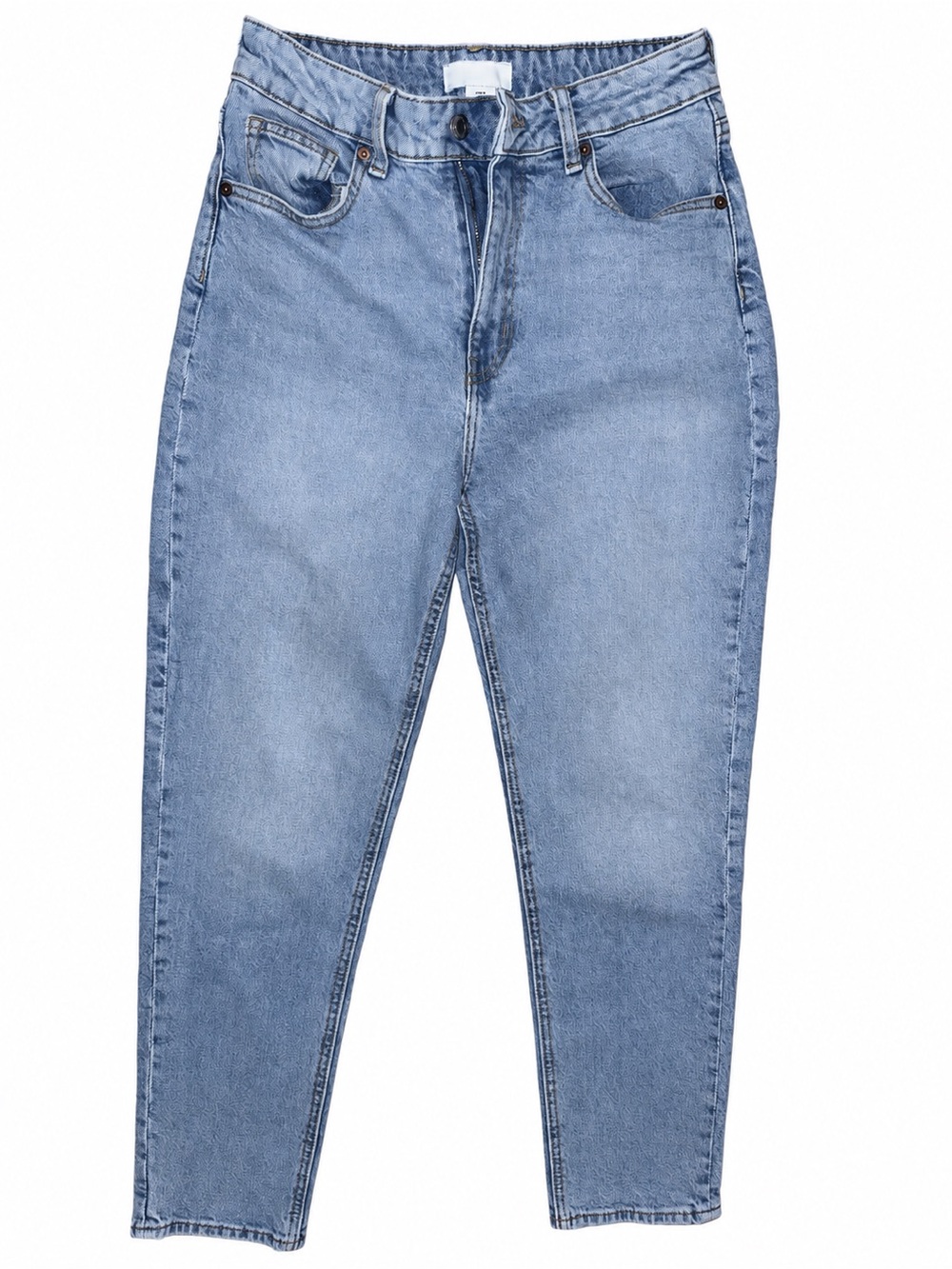 H&M Light Wash High-Rise Tapered Jeans - Blue